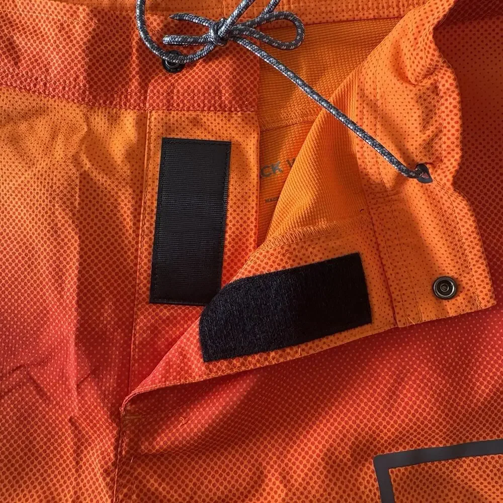 Mack Weldon Board Shorts Mens 33/34 Orange Ombre Unlined Pockets Swim Trunks